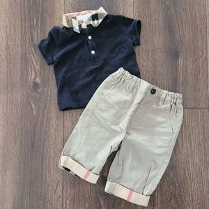 Burberry Children polo and khaki set, 6 months